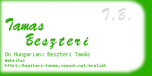 tamas beszteri business card